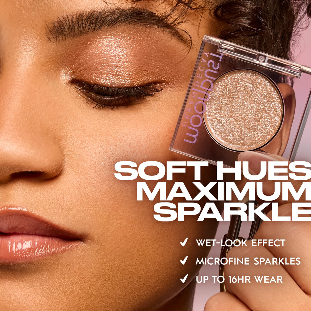 Urban Decay Moondust micro-fine glitter detail for refined sparkle.