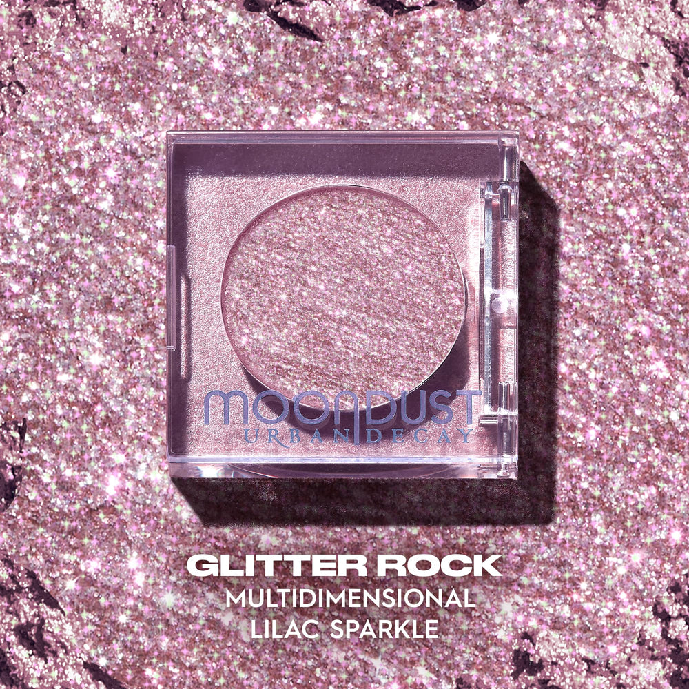 Urban Decay Moondust packaging closeup highlights compact design