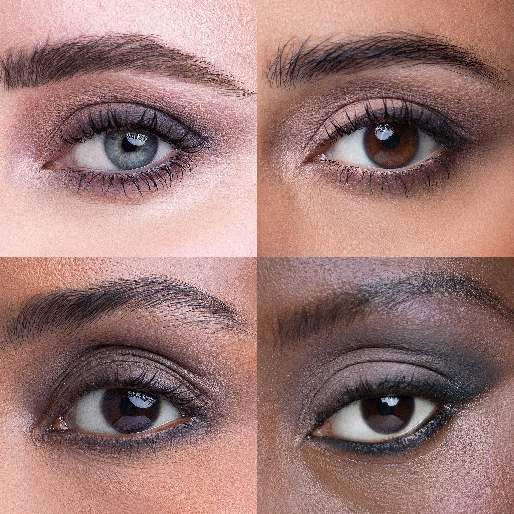 URBAN DECAY Naked 2 Basics mini palette-shades-swatches with six taupe-nude mattes for seamless base.