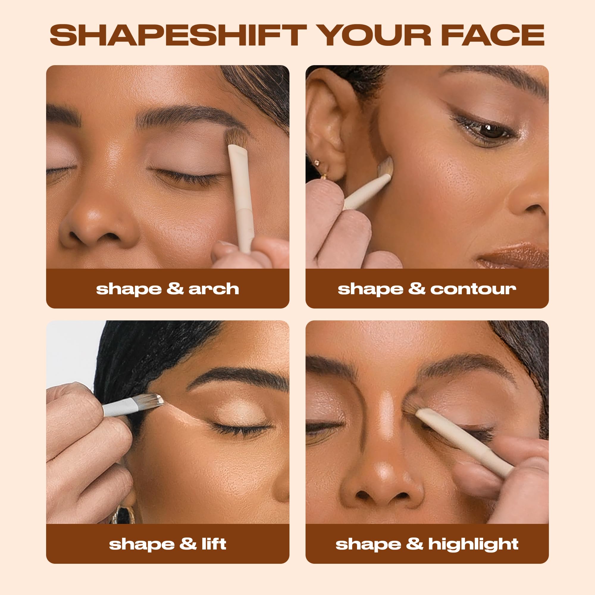 Urban Decay Naked Shaped matte shades swatch reveals crease depth and contour potential