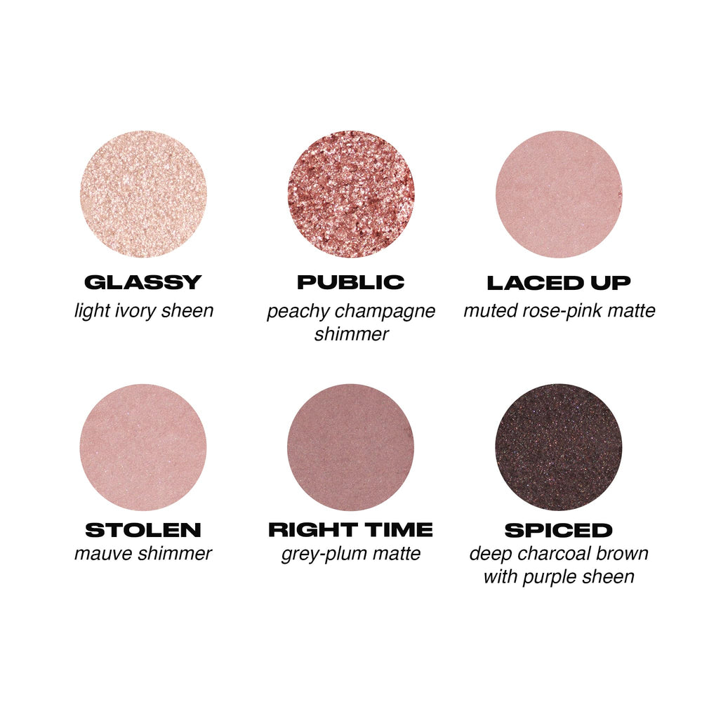Urban Decay Naked3 Mini glittery shimmer shades catch light on eyelids
