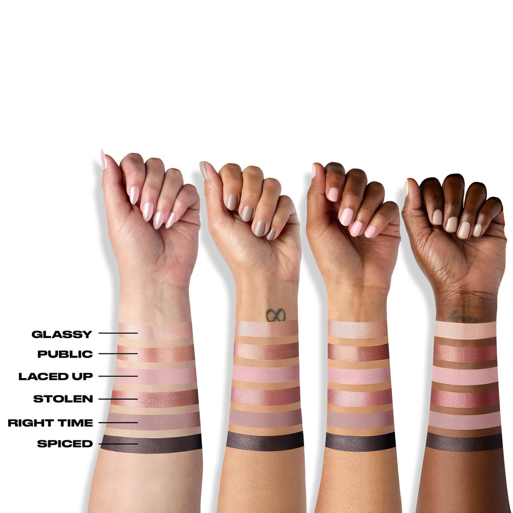 Urban Decay Naked3 Mini rose-shade palette in a compact with built-in mirror