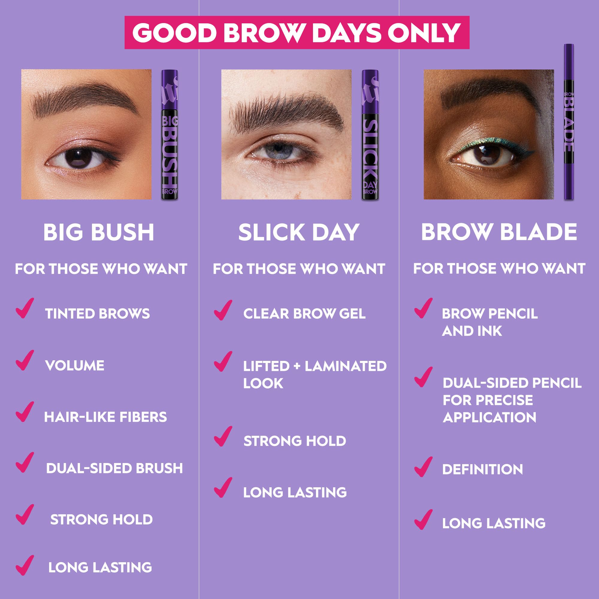 Urban Decay Slick Day Strong-Hold Clear Brow Gel 24-hour wear on active days