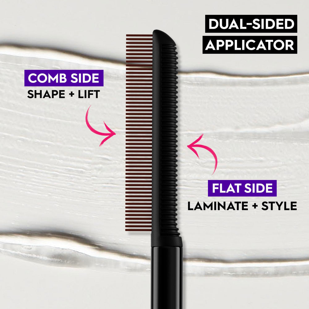 Urban Decay Slick Day Strong-Hold Clear Brow Gel shows water-based wax for comfortable wear