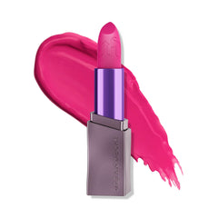 Urban Decay Vice Hydrating Lipstick Hollyweird cover swatch shows creamy pink color and hydration