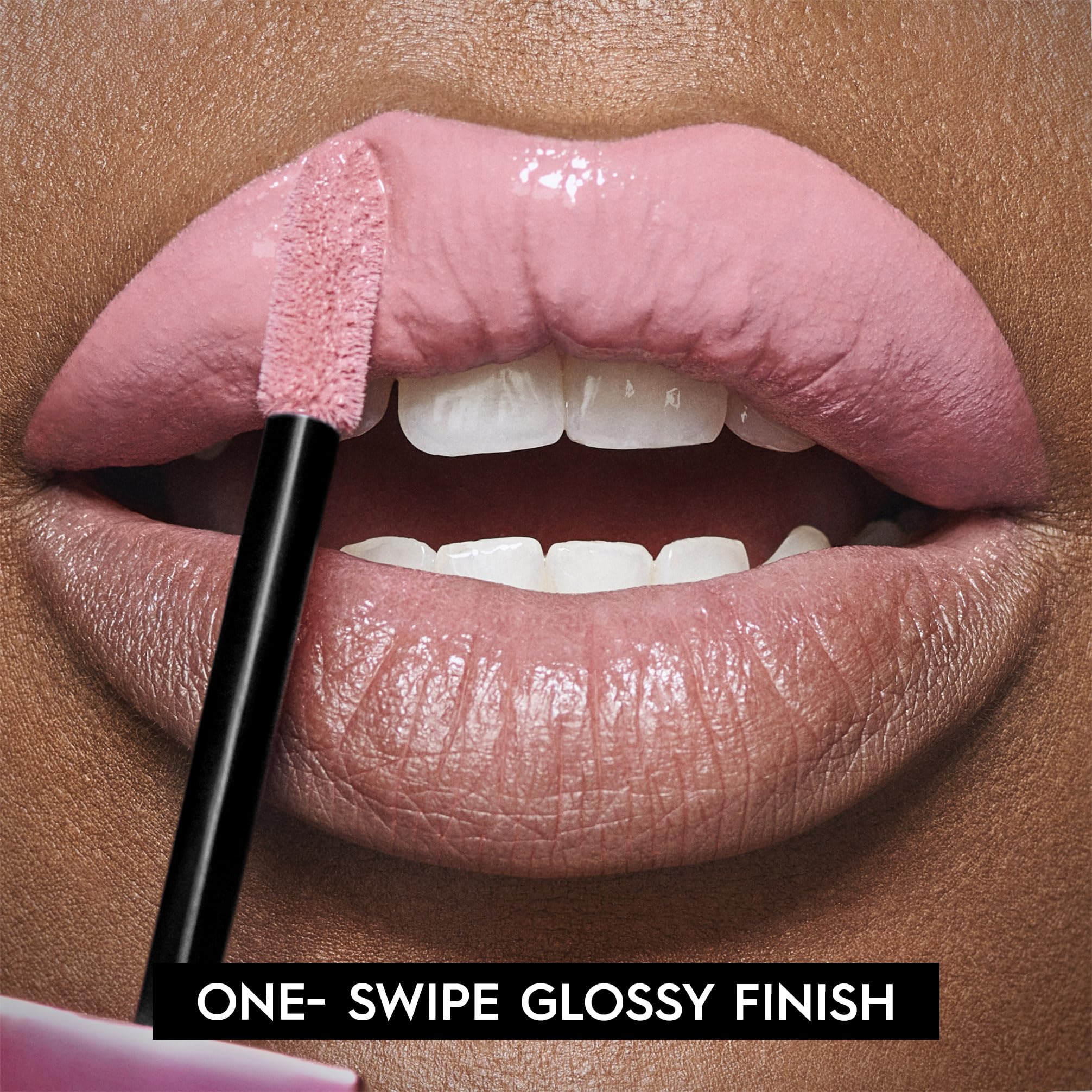 Urban Decay Vice Lip Bond glossy finish closeup demonstrates vivid shade and smudge resistance.