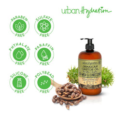 Urban Hydration co-wash application on hair promotes detangling and scalp nourishment.