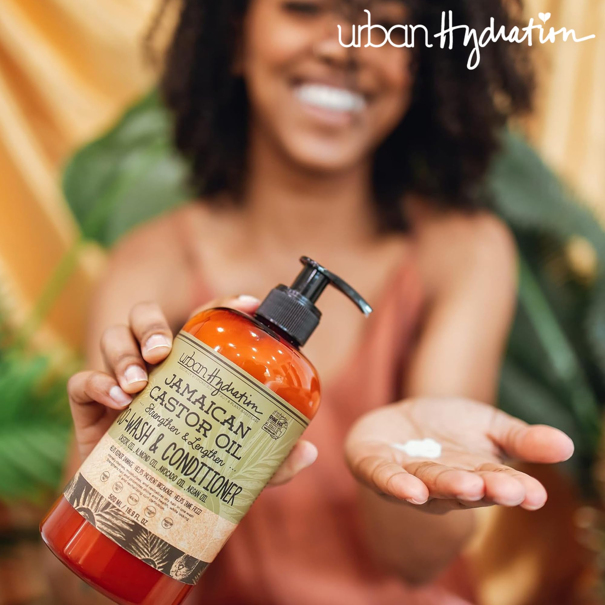 Urban Hydration sulfate-free label signals gentle cleansing for color-treated and natural hair.