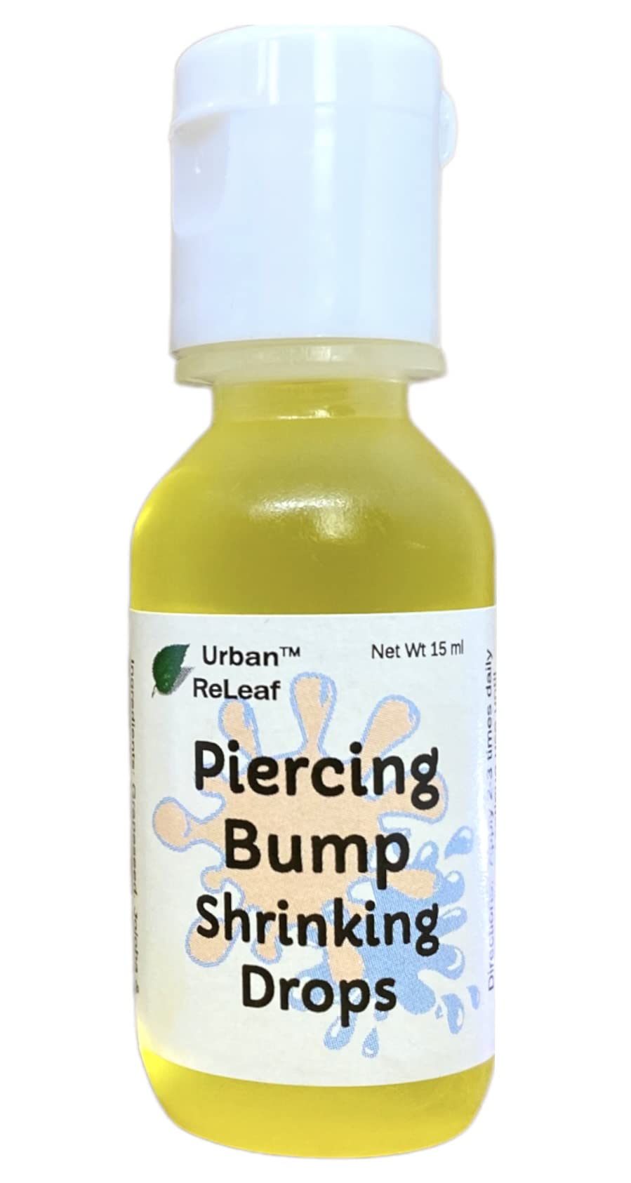 Urban ReLeaf Piercing Bump Drops bottle for gentle aftercare and scar support.