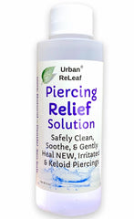 Urban ReLeaf Piercing Relief bottle front for gentle aftercare.