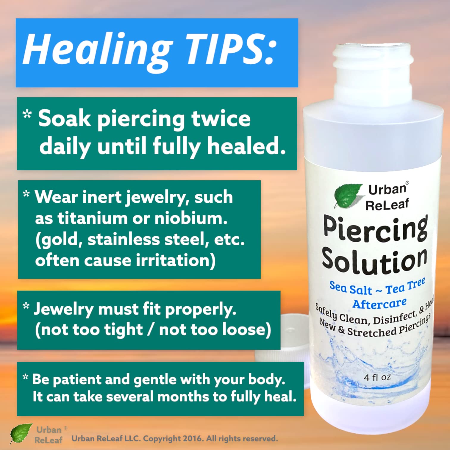 Urban ReLeaf Solución para Piercings: aceite arbol-te para apoyo suave