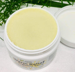 Urban ReLeaf Warm Relief salve shea texture close-up emphasizes rich emollience for dry skin