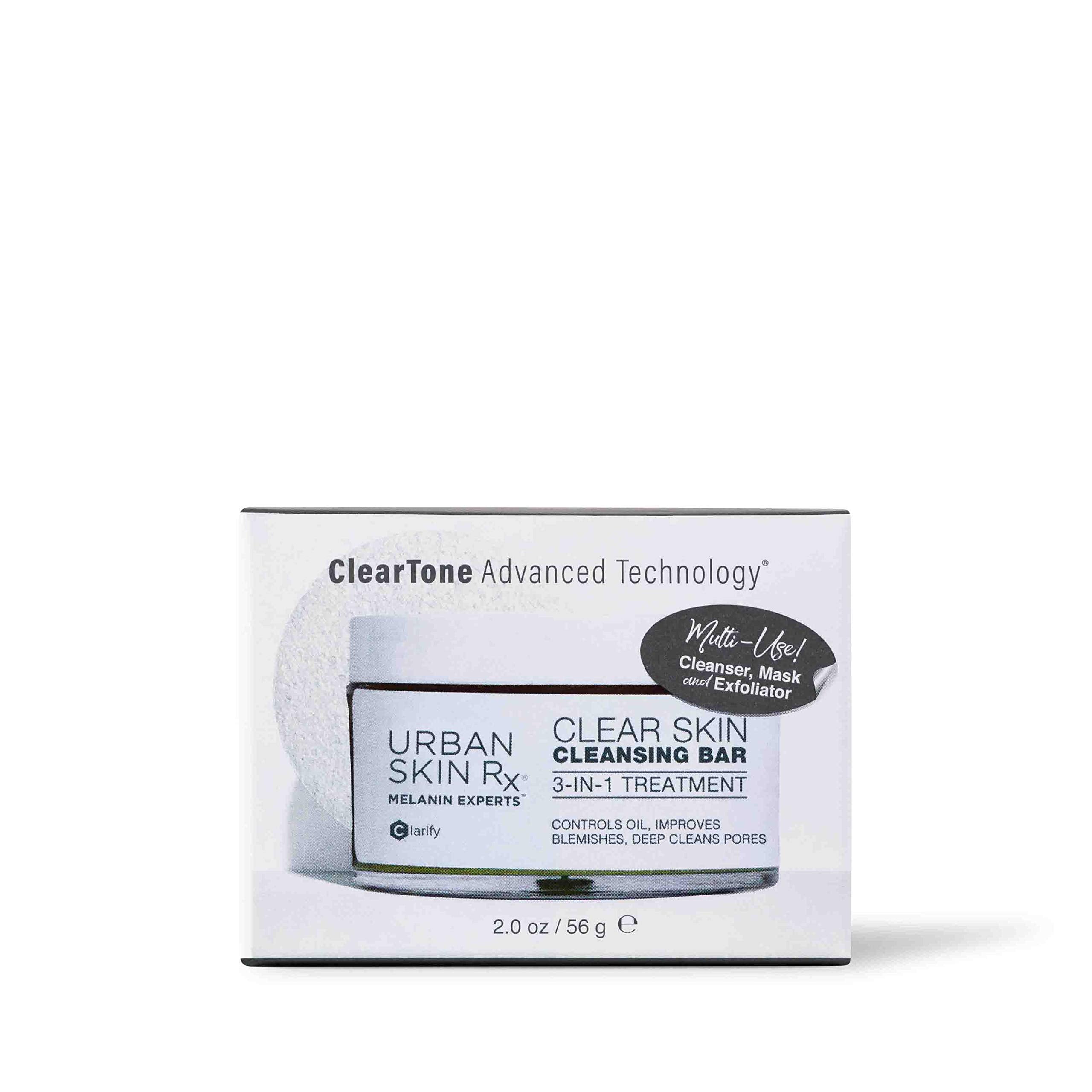 Urban Skin Rx Clear Skin bar with eucalyptus leaves conveys spa-like aroma benefits