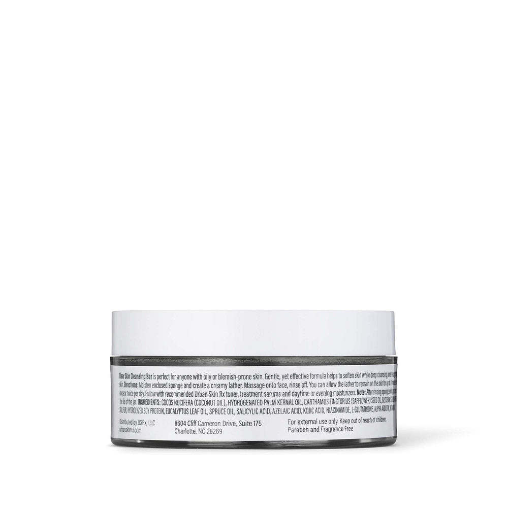Urban Skin Rx Clear Skin bar on face as mask application for quick treatment