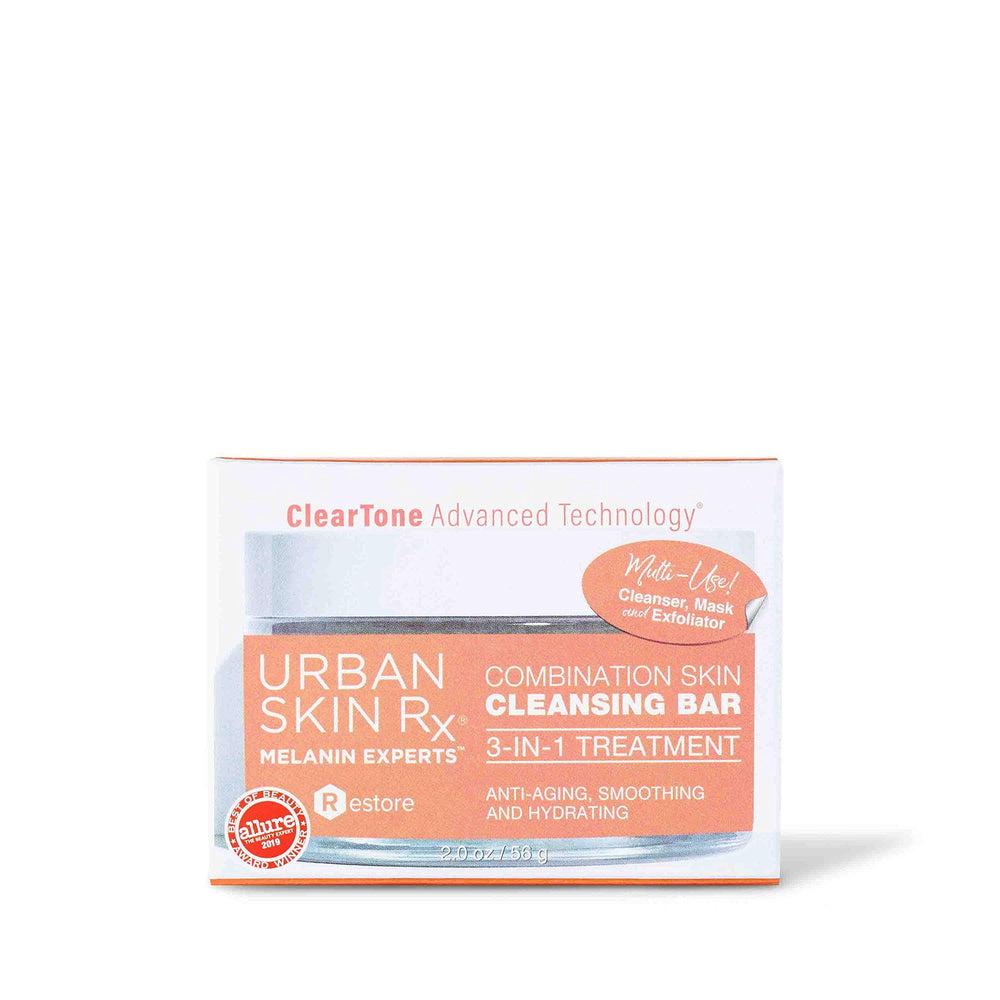 Urban Skin Rx bar after use presents clean, hydrated-looking skin.
