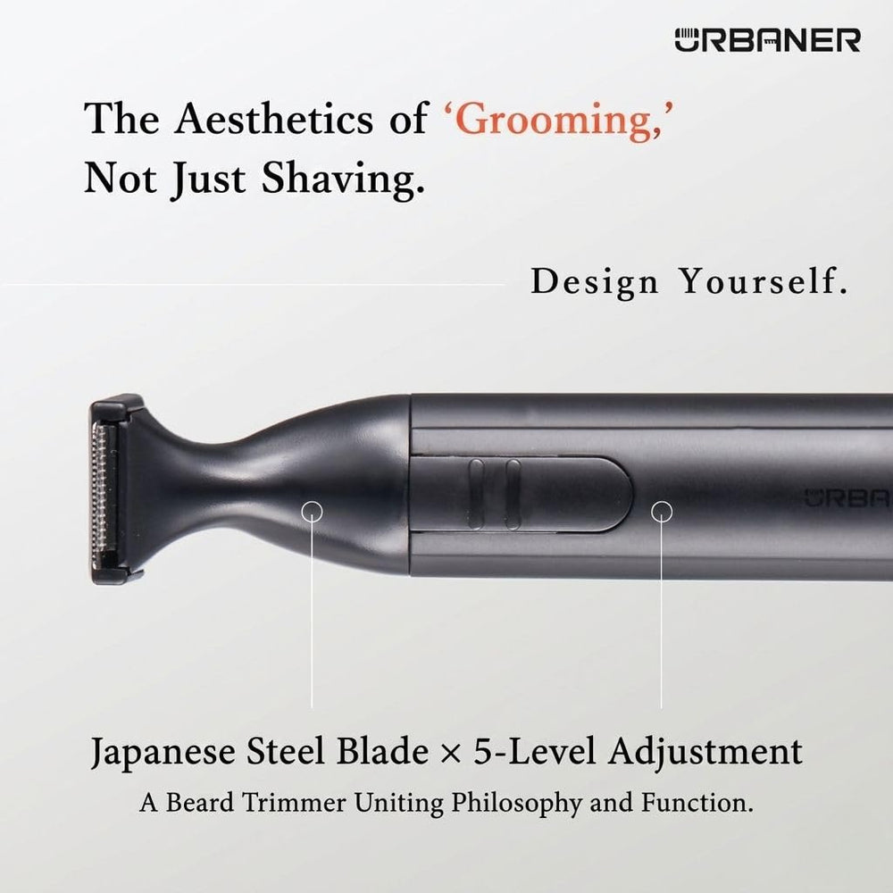 Urbaner Mustache Trimmer cordless design allows quick touch-ups anywhere.