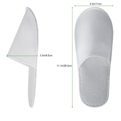 UrbanRoots white hotel slippers measure 28 cm long for most guests