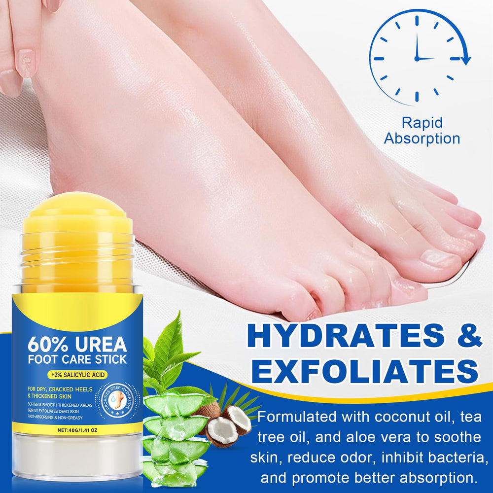 Urea Cream Stick close-up illustrates keratin-softening action