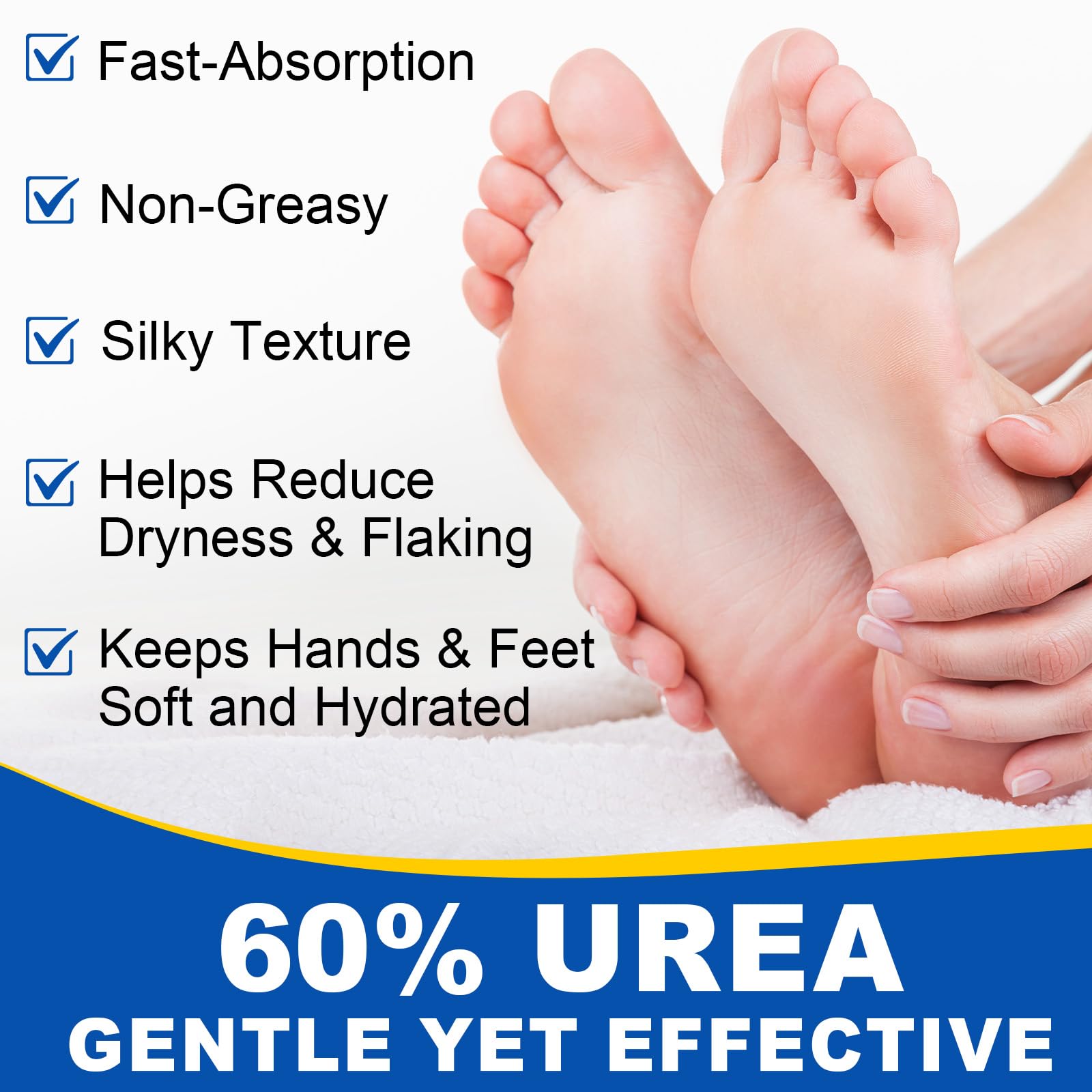 Urea Cream Stick absorption shown as non-greasy finish