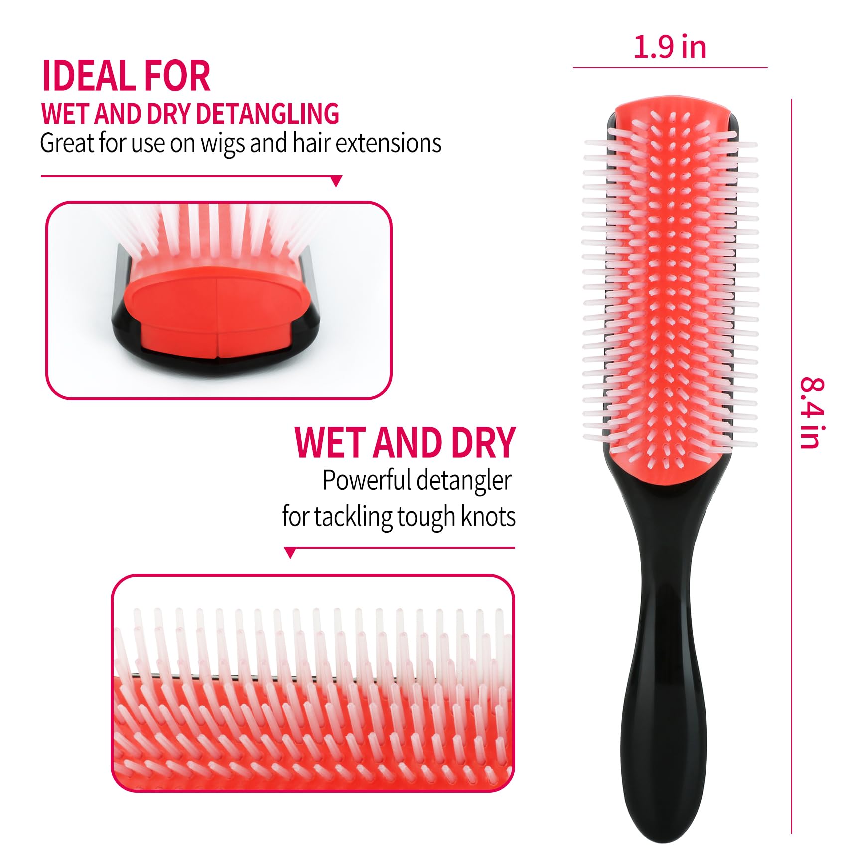 UREELIN alligator clips securely hold sections during styling and detangling.