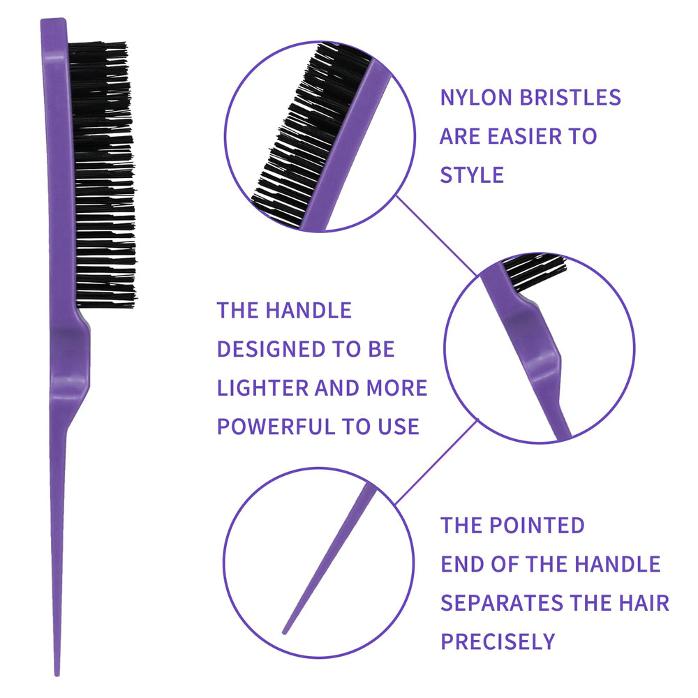 UREELIN bristle brush with pig bristles distributes natural oils for healthier looking hair.