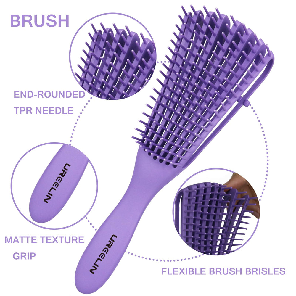UREELIN rat-tail comb with stainless steel needles enables precise parting and styling.