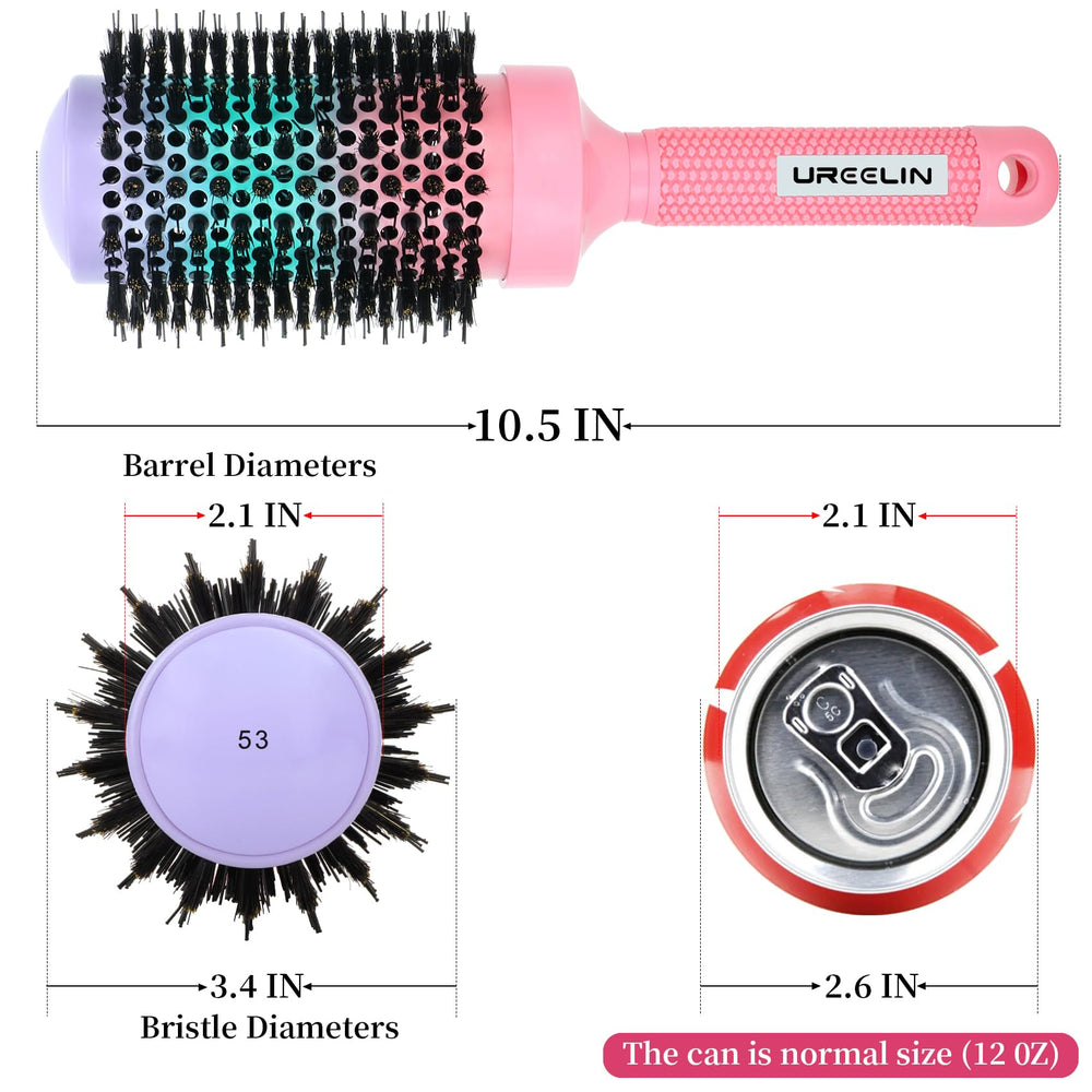 UREELIN round brush ceramic coating closeup shows anti-frizz, faster drying