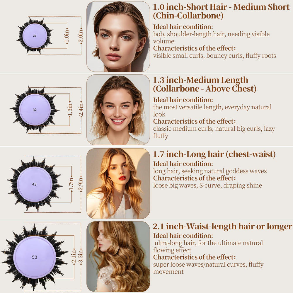 UREELIN round brush ionic technology highlight reduces static for smoother blowouts