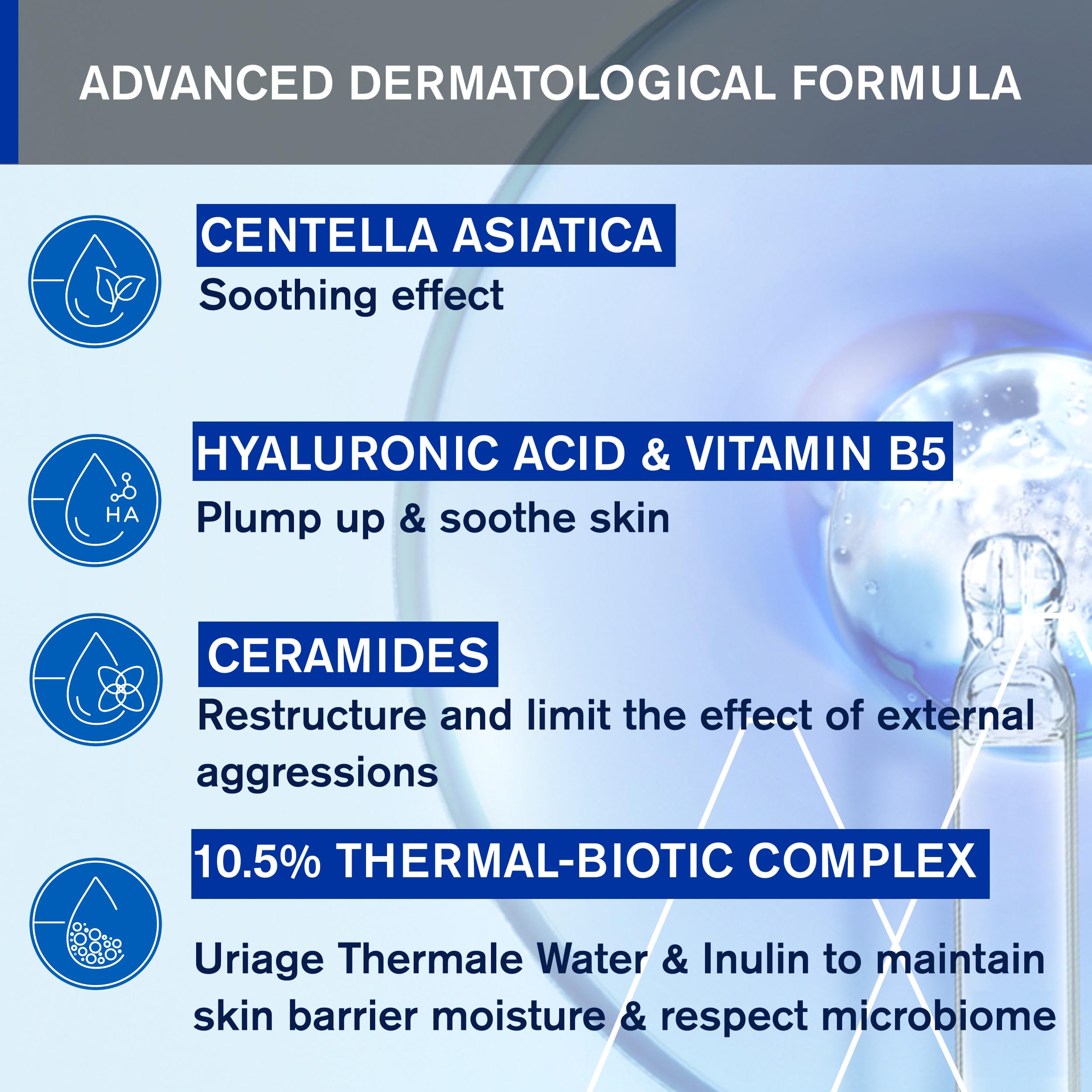 Uriage Cica-Daily with Hyaluronic Acid emphasizes hydration support