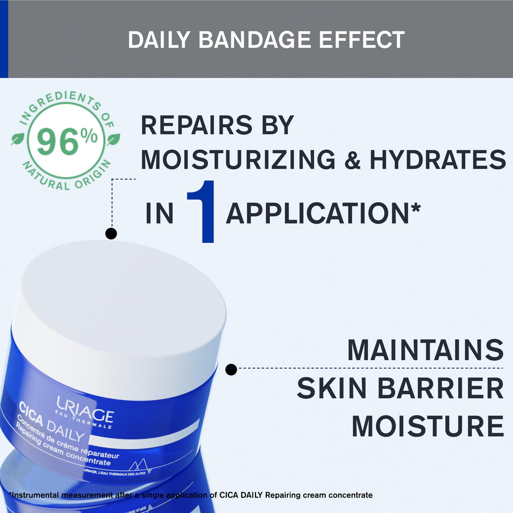 Uriage Cica-Daily swatch shows lightweight, non-greasy texture for daily use