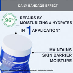 Uriage Cica-Daily swatch shows lightweight, non-greasy texture for daily use