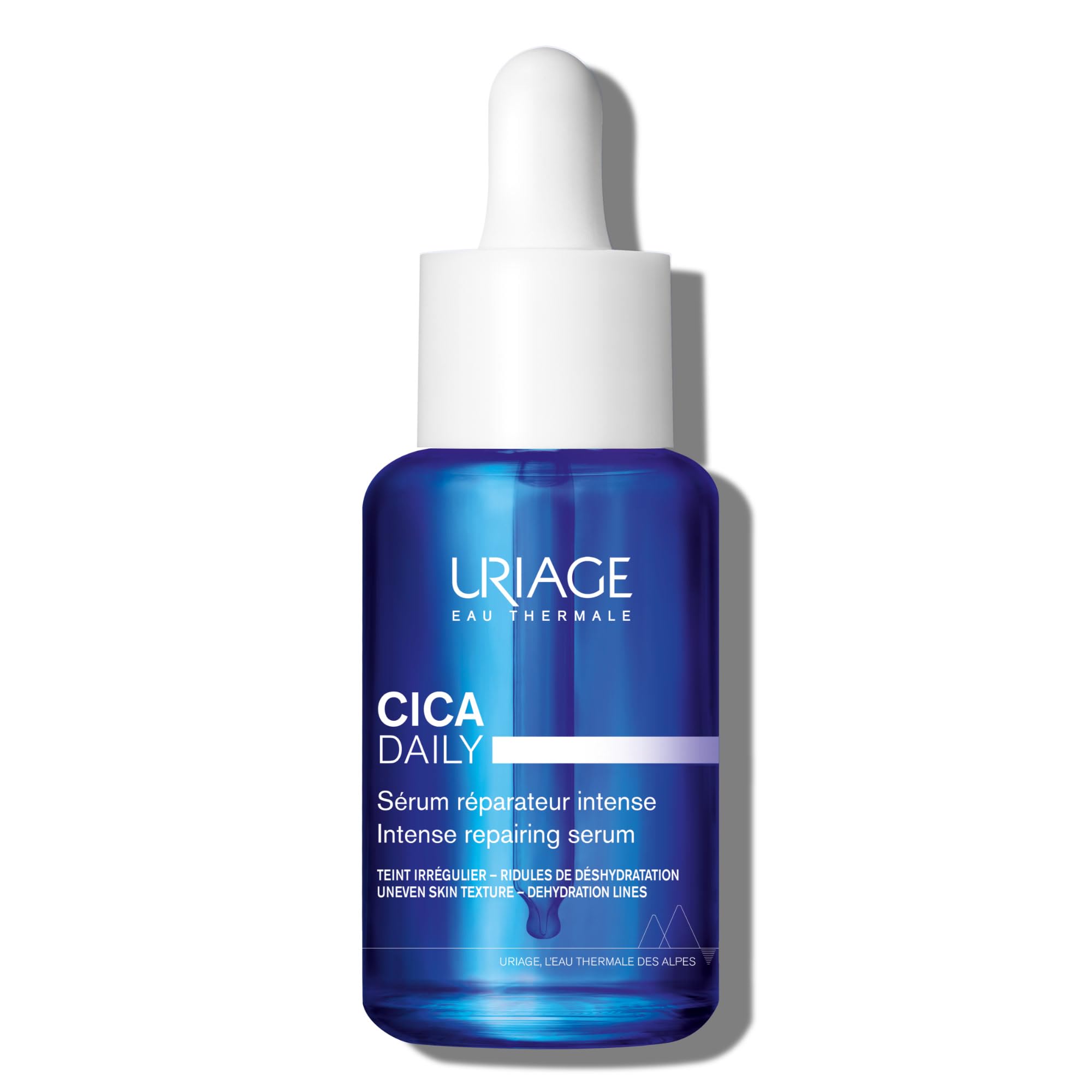 Uriage Cica-Daily serum bottle closeup showing hydrating, everyday repair.