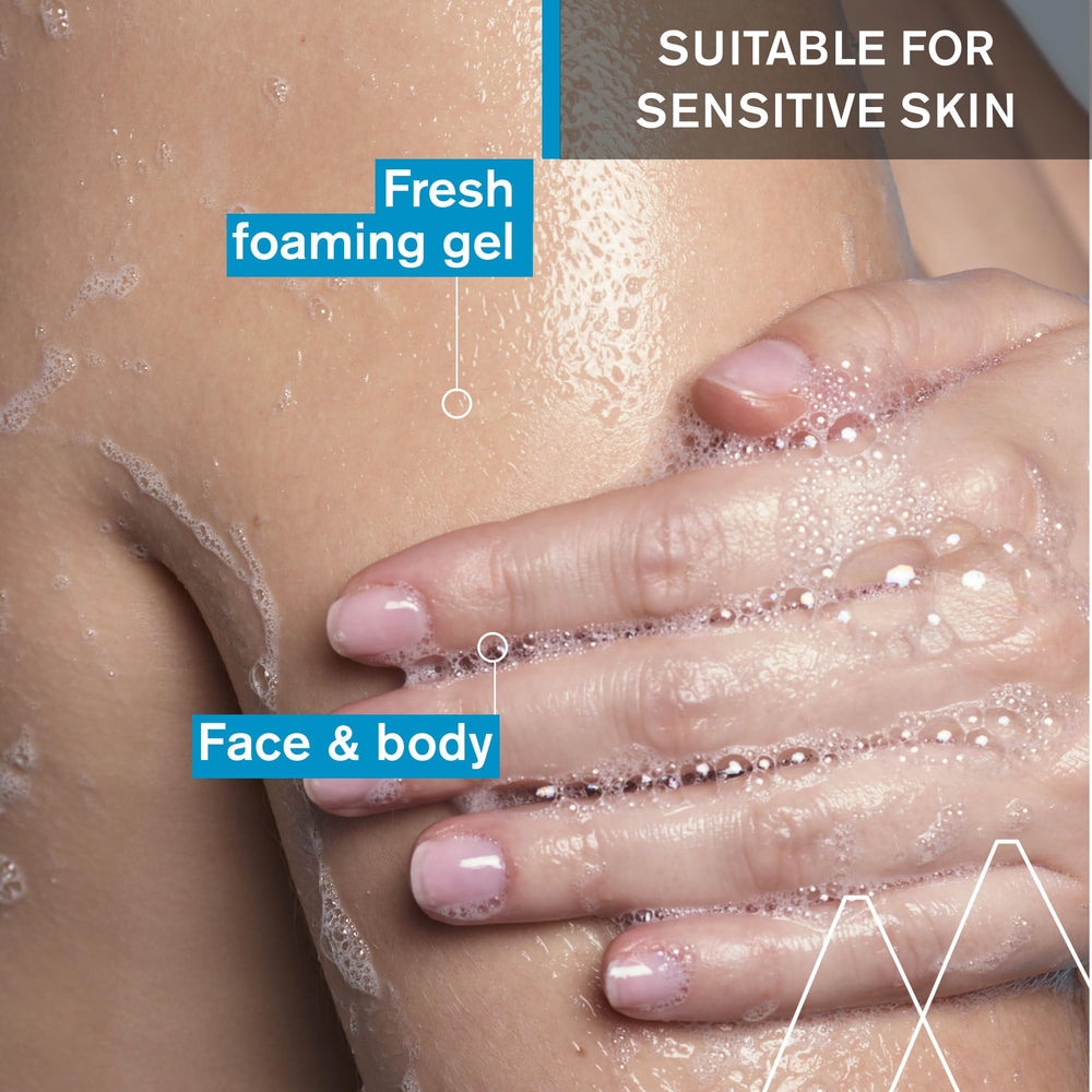 Uriage Extra-Rich Dermatological Gel packaging-closeup highlights 500 mL bottle