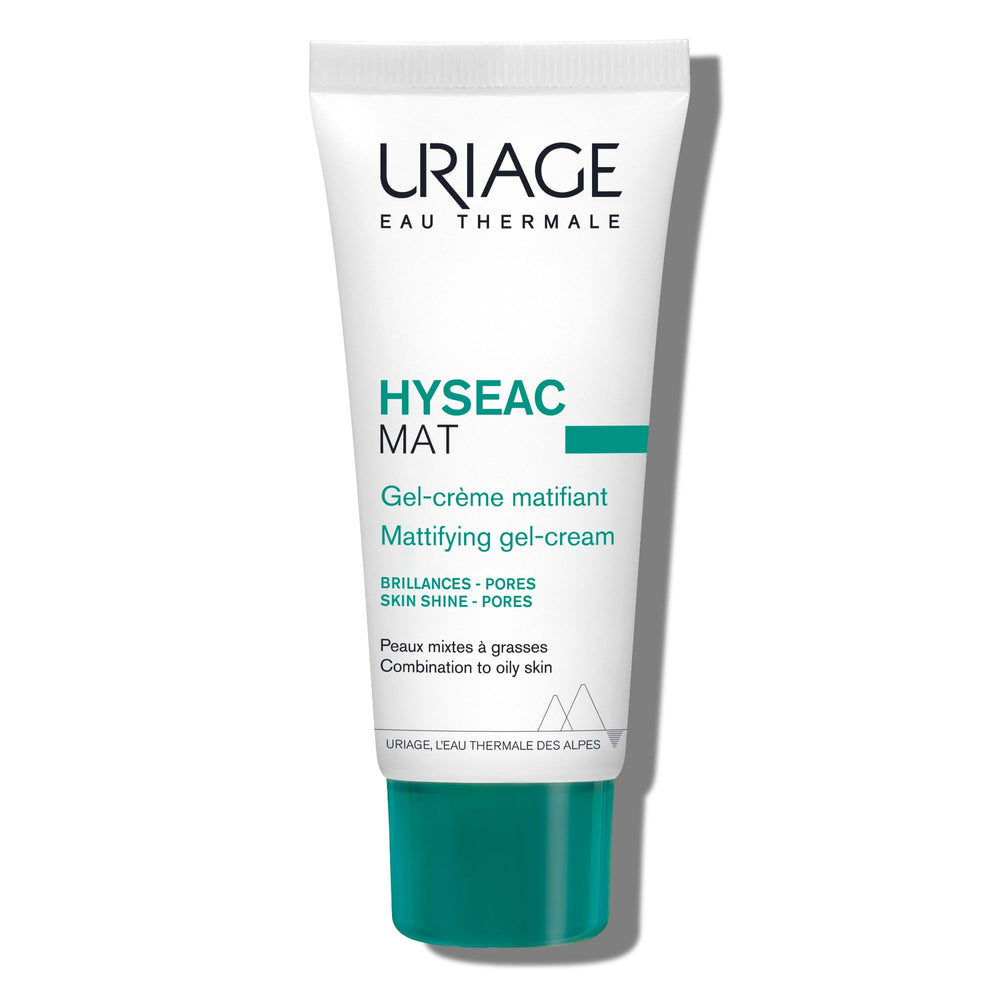 Uriage Hyseac Mattifying Gel-Cream bottle front for shine control and makeup base