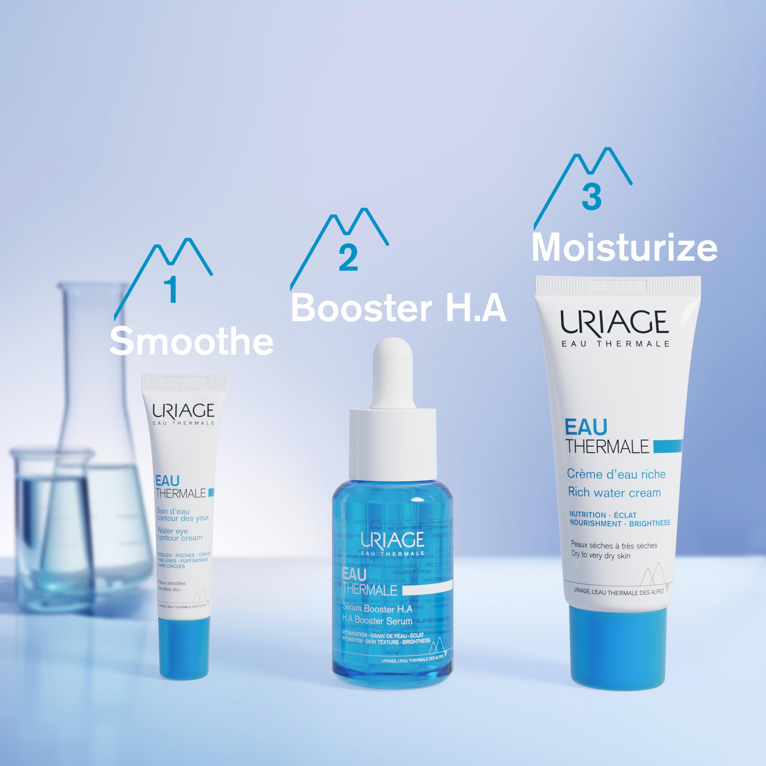 Portrait of radiant skin look after using Uriage Rich Water Cream