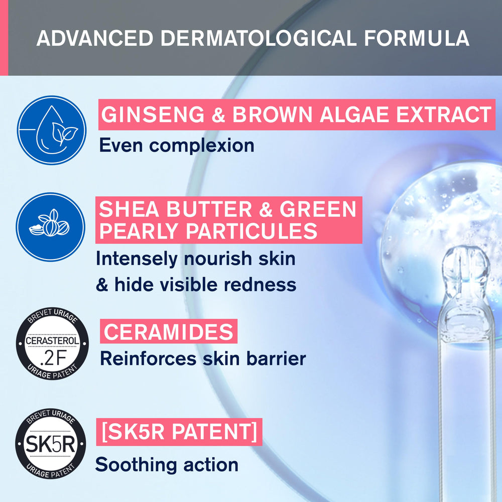 Uriage Roséliane anti-redness badge signals possible relief for redness-prone skin