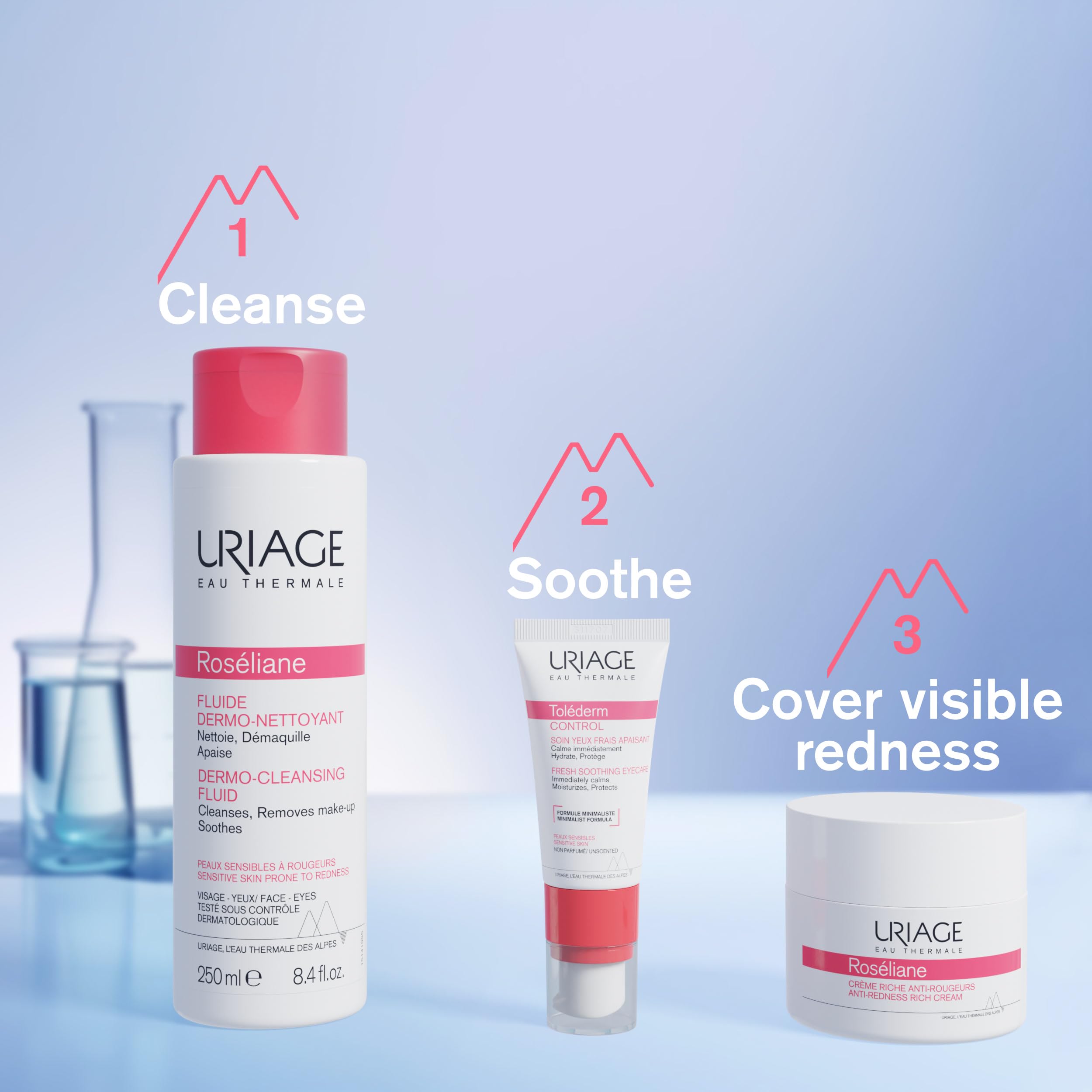 Uriage Roséliane non-comedogenic label indicates suitability for various skin types