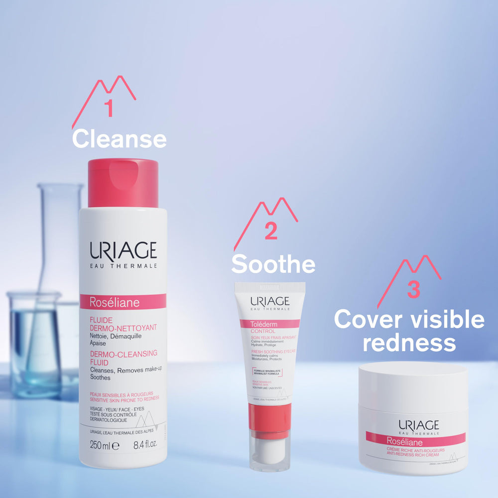 Uriage Roséliane non-comedogenic label indicates suitability for various skin types