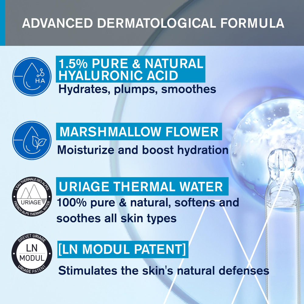 Uriage URIAGE Serum Booster H.A. packaging detail emphasizes compactness.