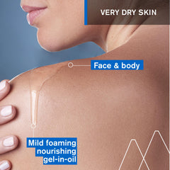 Uriage Xémose cleansing oil 1L pump-dispense for easy application.