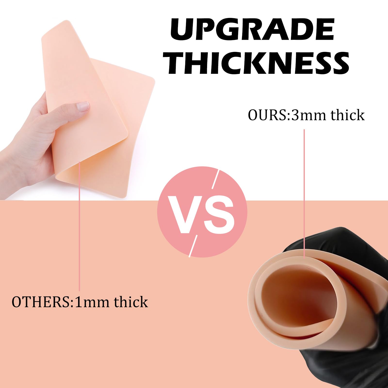 Urknall 3mm tattoo skin side wrap demonstrates contour-friendly flexibility.