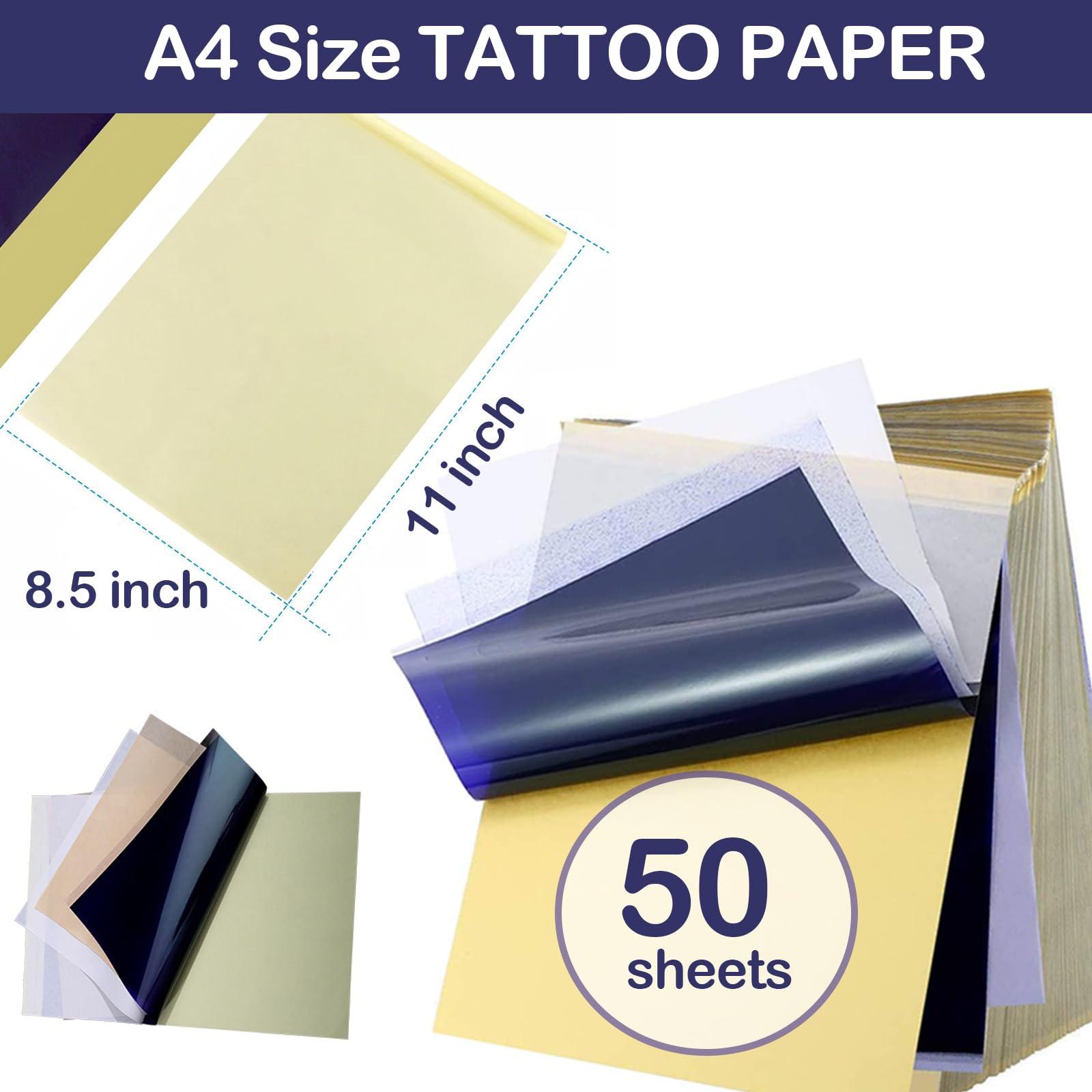 Urknall A4 size tattoo paper delivers crisp transfer for linework and shading.