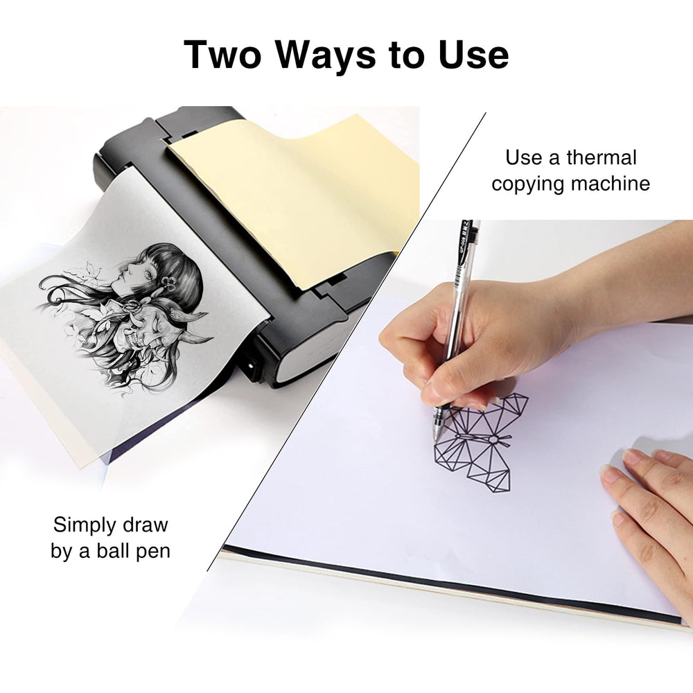 Urknall stencil paper stays sharp on oily skin for steady outlines.