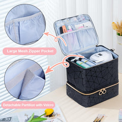 Uross nail polish organizer bag PU material highlights waterproof, scratch resistant finish