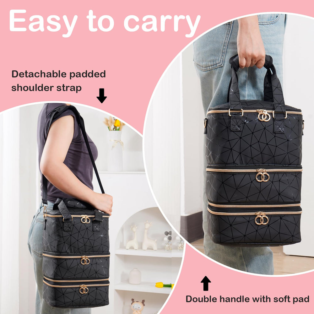 Uross Nail Polish Organizer Bag supports multi-scenario use from home storage to travel.