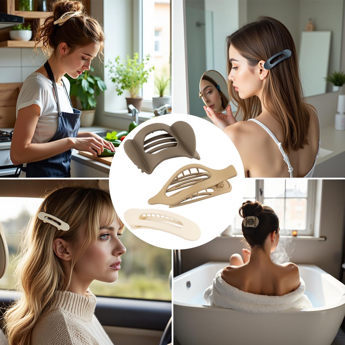 Urrykid flat hair clip anti-slip-springs keep hairstyles secure during activities