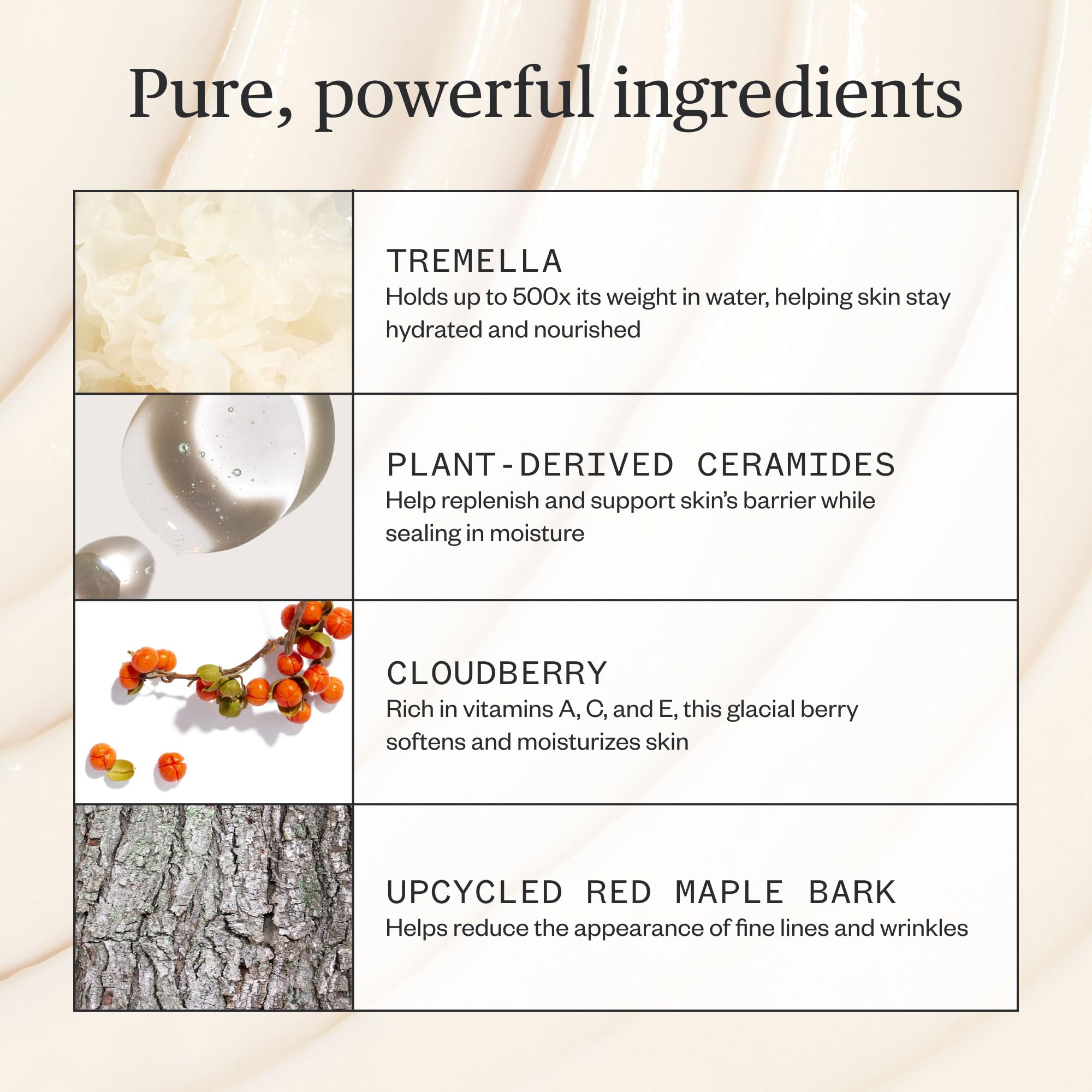 Ursa Major Alpine Rich Cream cloudberry emphasis with vitamins A, C, and E.