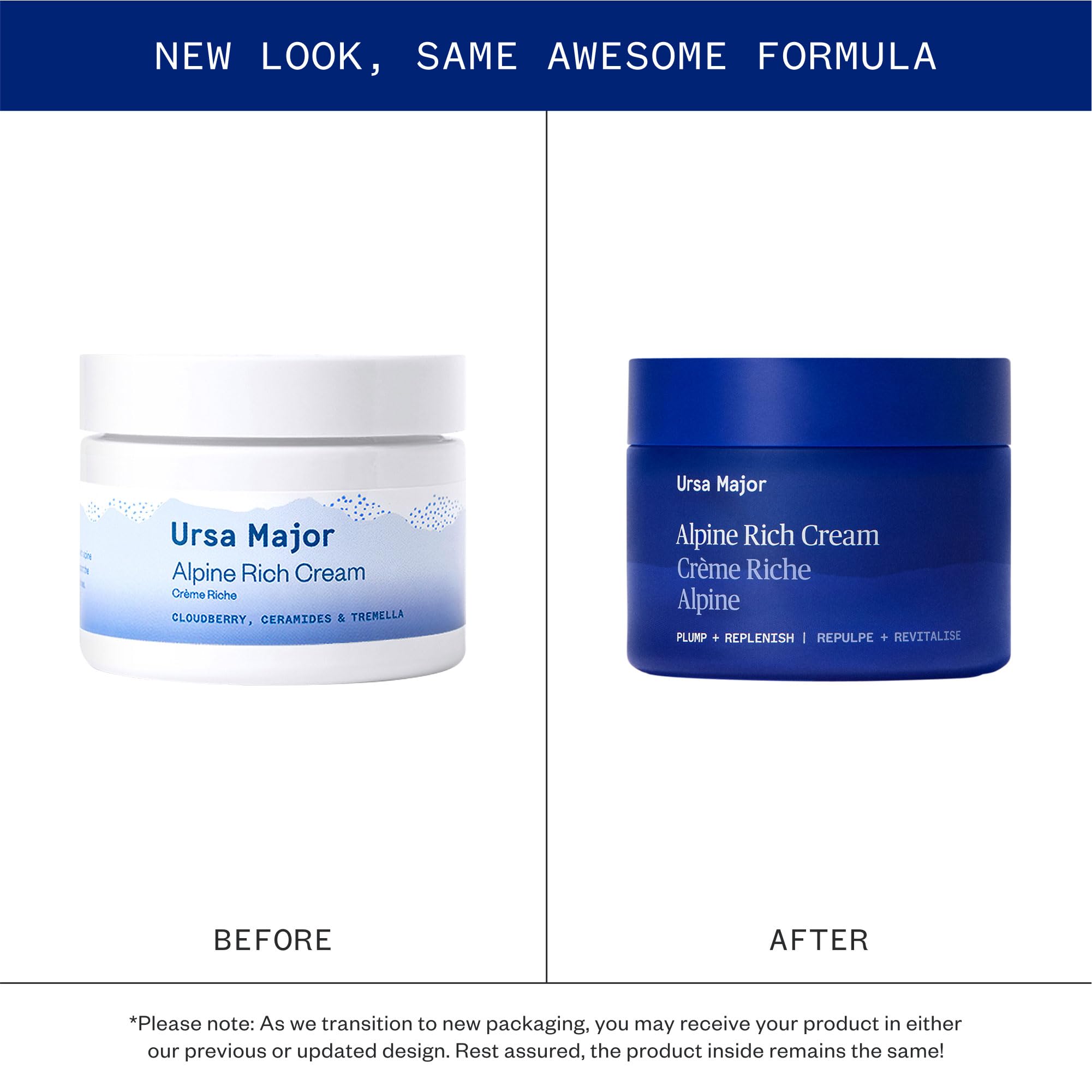 Ursa Major Alpine Rich Cream on face during application showing nourishing hydration.
