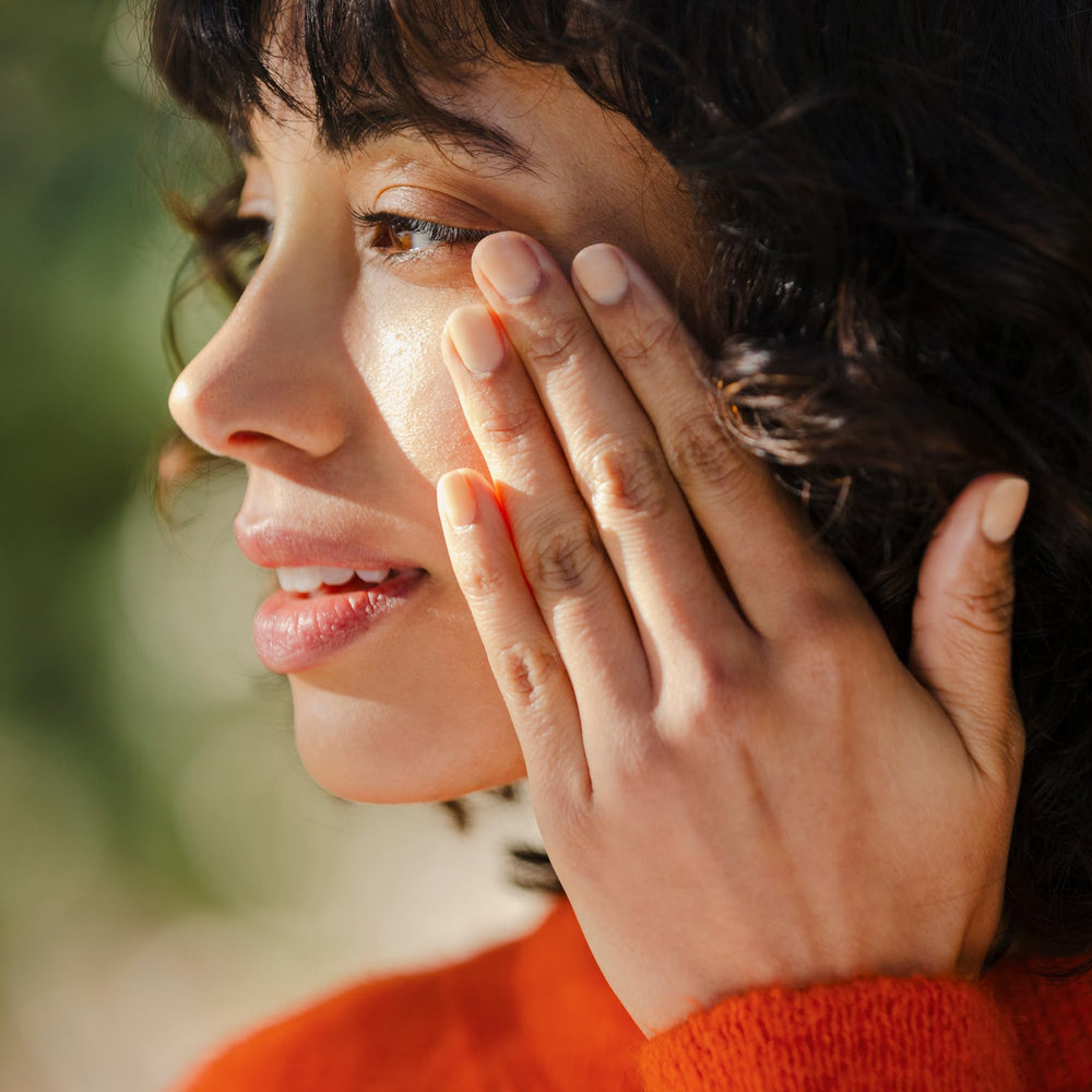 Ursa Major Forest Water Hyaluronic Serum application ritual visual promoting smooth, hydrated skin.