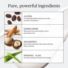 Ursa Major Go Easy conditioner ingredients feature jojoba and sandalwood nourishment.